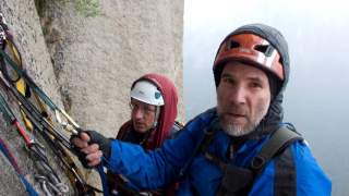 Andi Roth und Walter Treibel am El Capitan im Gewitter