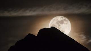 Vollmond, Hoher Gleiersch, Scharnitz, Karwendel. Foto: Heinz Zak
