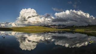 Blick von Salfeins auf die Kalkkögel. Foto: Heinz Zak