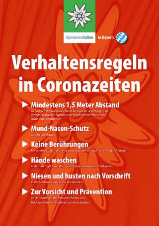 Verhaltensregeln für Tagesgäste auf Hütten in Bayern