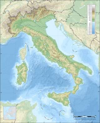 Der Apennin zieht sich vom Nordwesten bis in den Süden Italiens. Karte: Eric Gaba (Sting - fr:Sting) 