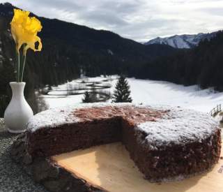 Der leckere und vegane Schokokuchen von der Albert-Link-Hütte, Foto: DAV/Albert-Link-Hütte