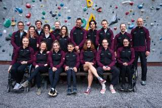 Paraclimbing-Team bei der Mammut-Einkleidung