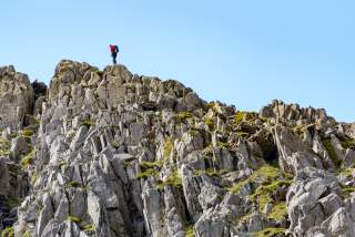Schrofengelände am Snowdon Mountain