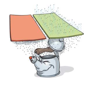 Illustration atmungsaktiver Stoffe