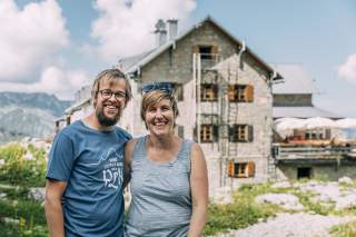 Hüttenwirtsleute Christoph und Ulli Erd vom Prinz-Luitpold-Haus