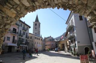 Der Stadtkern von Limone Piemonte.