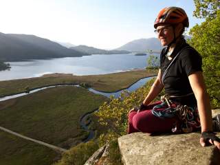 Klettern am Sheperd's Crag im Lake District.