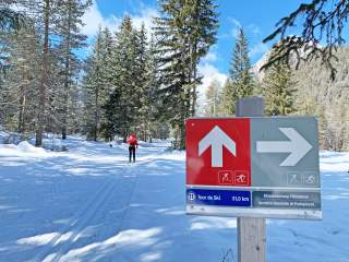 Langlaufloipe im Hochpustertal