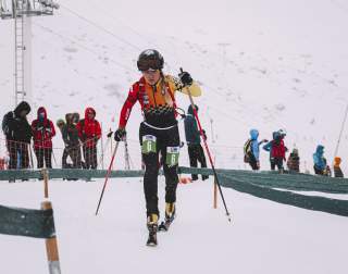 Tatjana Paller (DAV Tölz) beim letzten Sprint Weltcup in Val Thorens (FRA)