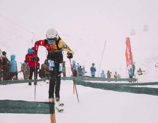 Felix Gramelsberger (DAV Teisendorf) bei der Sprint Qualifikation des Weltcupsauftakts in Val Thorens (FRA)