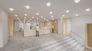 Visualisierung des Foyers des Alpinen Museums nach Umbau