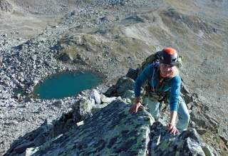 Kletterin auf Alpintour