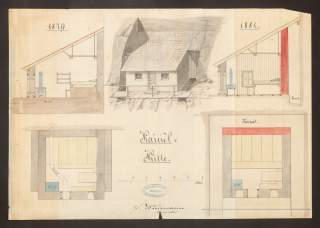 Historischer Hüttenplan der Kaindl-Hütte