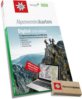 Produktansicht von Alpenvereinskarten Digital (USB-Edition)