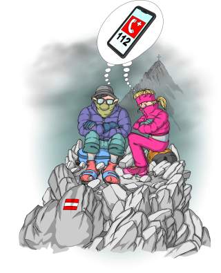 Gefahr durch Kälte am Berg