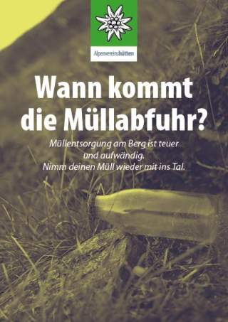 Plakat Müll am Berg