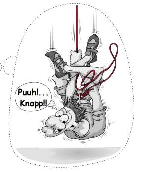 Illustration: Beim bodennahen Klettern passieren viele Unfälle.