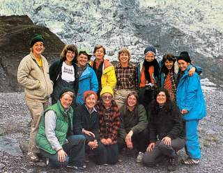 Teilnehmerinnen einer Frauenexpedition im Himalaya 1978.