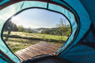 Aussicht am Lagerplatz Diemelsteig, Foto: Trekkingpark-Sauerland-Fotograf-phototravellers.de-CC-BY-SA