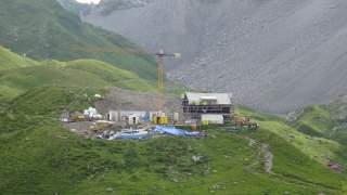Alpine Baustelle an der Anhalter Hütte