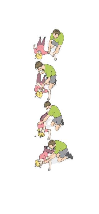 Illustration stabile Seitenlage