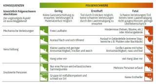 Konsequenzen eines Lawinenabgangs