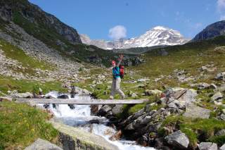 Friederike Kaiser unterwegs in alpinem Gelände
