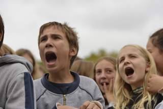 Kinder rufen bei Fridays for Future-Streik