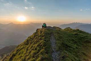 Sonnenuntergang an der Cabane de la Tourche