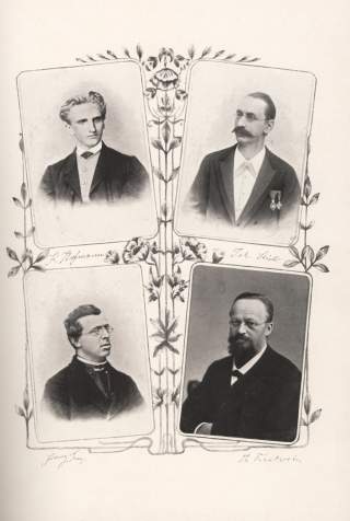 Abbildung der vier Gründerväter des DAV