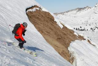 Gleitschneeanriss in den Allgäuer Alpen