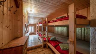 Matratzenlager auf der Hütte