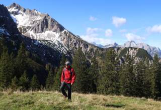 Bergwanderer am Mittwoch auf dem Gütenberg im Karwendel.