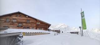 Die Marteller Hütte auf 2.585m.