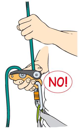 Illustration Blockierfunktion bei Grigri