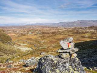 Die Hauptrouten durch die Hardangervidda sind gut markiert.