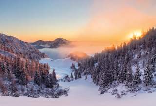 Winterlandschaft in den Bergen