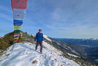 Schneesituation am Mittwoch auf dem Hohen Fricken (1940 m)