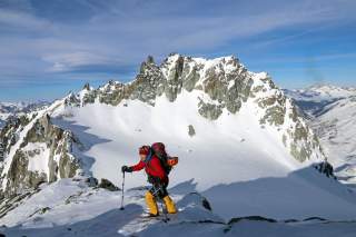 Aufstieg zur Hinteren Jamspitze am vergangenen Montag.