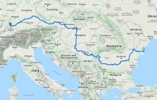 Die Route auf der Karte