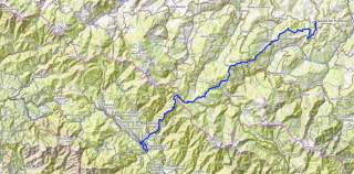 Kartenausschnitt der 2. Etappe der Via Vandelli.