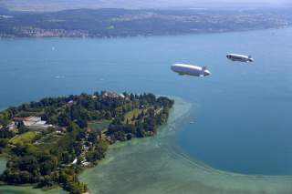 Zeppelin over Lake Constance