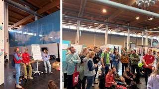 Demonstration an der Kletterwand