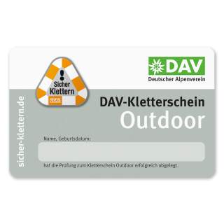 Karte des DAV Kletterscheins Outdoor