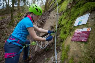 Einstieg Burgenklettersteig