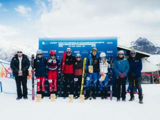 Podium Bild mit Skibergsteigern