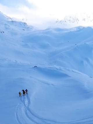 Auf dem Weg zur Marteller Hütte.