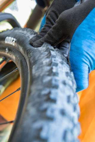 Nahaufnahme Mountainbike-Reifen