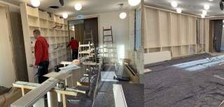Umbauarbeiten in der Bibliothek des Alpinen Museums